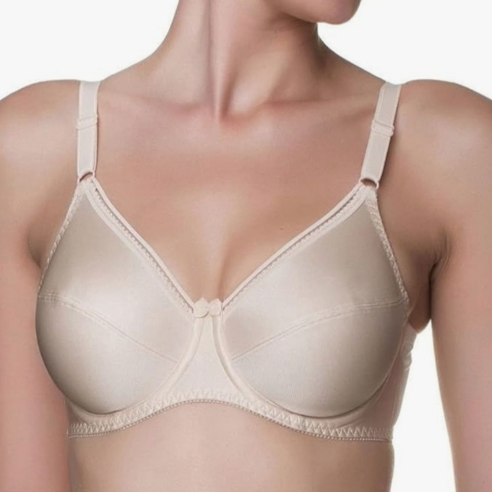 Triumph Claudette Collection Satin Finish Wireless Beige Bra - 38C